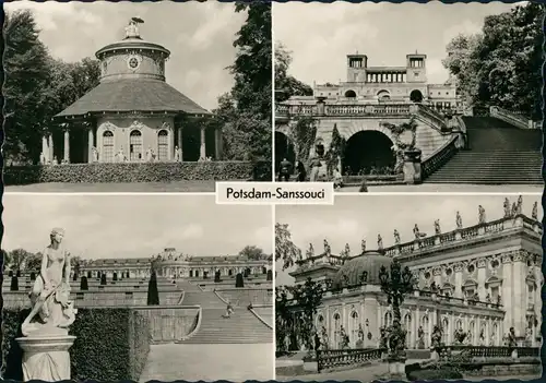 Ansichtskarte Potsdam Schlosspark Sanssouci MB Teehaus 1964