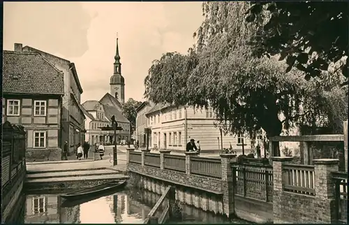 Ansichtskarte Lübbenau (Spreewald) Lubnjow Straßenpartie - Mühleneck 1962