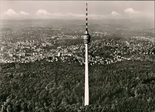 Ansichtskarte Stuttgart Luftbild Fernsehturm Stadt Gel. S-Degerloch 1962