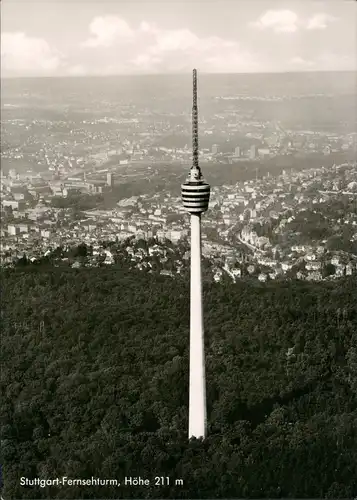 Ansichtskarte Stuttgart Luftbild Fernsehturm 1966