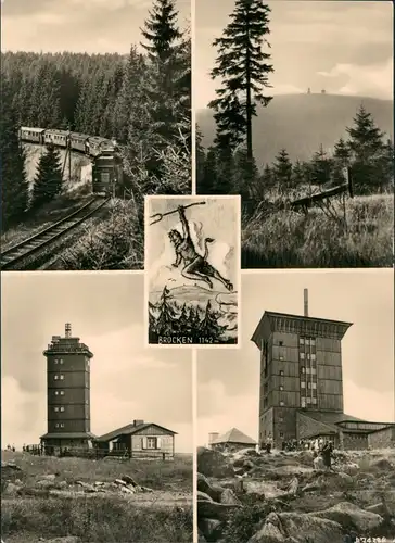 Ansichtskarte Ilsenburg (Harz) Brocken (Harz) MB Brcockenbahn 1957