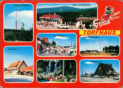 Ansichtskarte Torfhaus (Harz)-Altenau Bundestraße 4, Sender, Brocken 1986