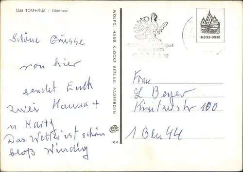 Ansichtskarte Torfhaus (Harz)-Altenau Bundestraße 4, Sender, Brocken 1986