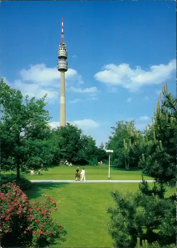 Ansichtskarte Dortmund Westfalenpark - Weg, Fernsehturm 1977