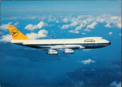 Ansichtskarte  Condor Jumbo-Jet Boeing 747-200 1984