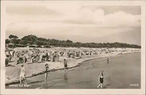 Ansichtskarte Göhren (Rügen) Strandleben - gel Sonderstempel 1953
