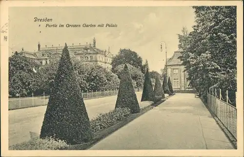 Seevorstadt-Ost/Großer Garten-Dresden Straße zum Palais Großer Garten 1908