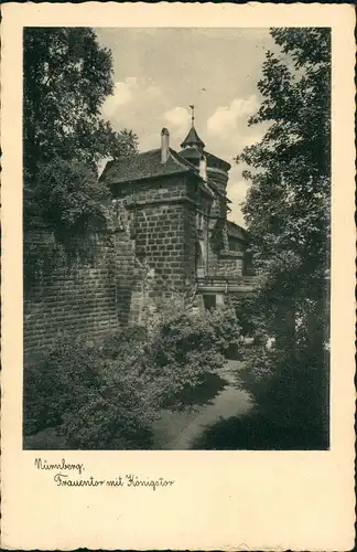 Ansichtskarte Nürnberg Frauentor mit Königstor 1938
