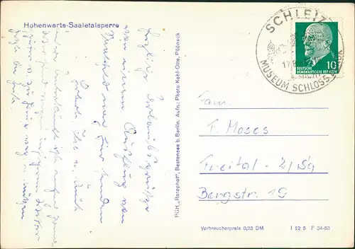 Ansichtskarte Hohenwarte-Kaulsdorf Hohenwartetalsperre 4 Bild 1963