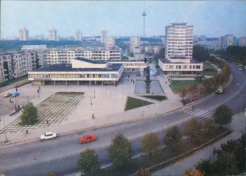 Postcard Wilna Wilno Vilnius Neubauten Nachgebühr Pirna 1986