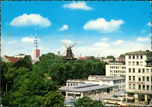 Ansichtskarte Hemelingen-Bremen Sendemast - Windmühle 1964