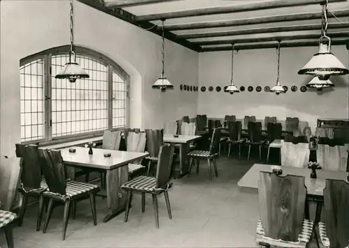 Ansichtskarte Bergen (Rügen) HO-Rugard-Gaststätte - Bauernstube 1972