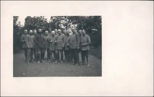 Ansichtskarte  WK 1 Gruppenbild Soldaten 1918