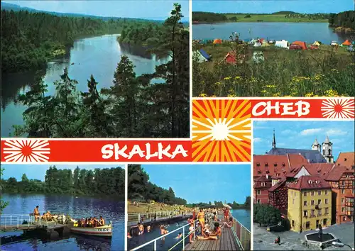 Postcard Eger Cheb Skalka - Zeltplatz See 1976