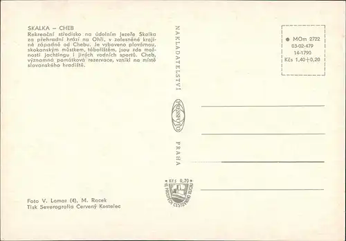 Postcard Eger Cheb Skalka - Zeltplatz See 1976