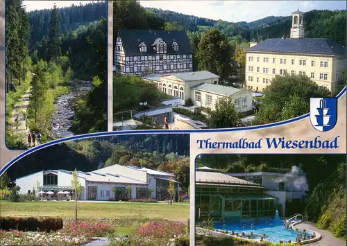 Wiesenbad Mehrbild-AK mit Arnoldhaus, Therme, Kupark-Halle uvm. 2000