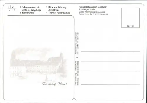 Wiesenbad Mehrbild-AK mit Arnoldhaus, Therme, Kupark-Halle uvm. 2000