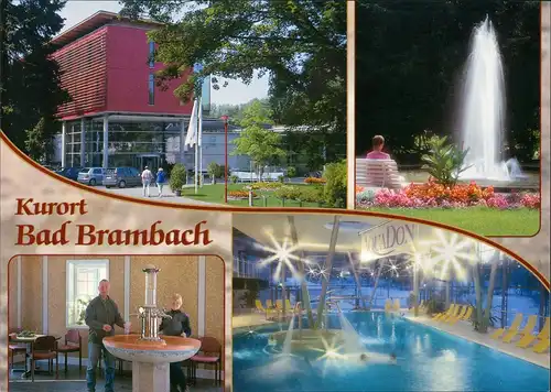Bad Brambach Stadtteilansichten Mehrbild-AK ua. Badepark AQUADON 2000