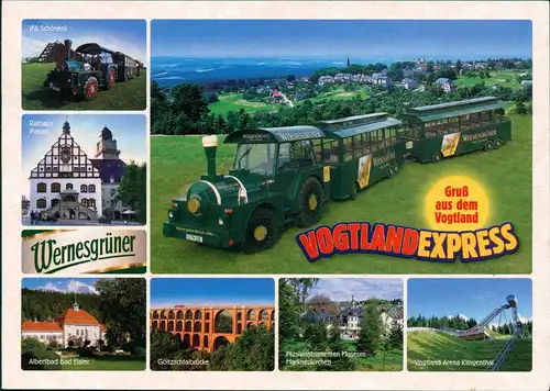 Ansichtskarte .Sachsen Vogtland-Express Park-Eisenbahnen Mehrbildkarte 2005