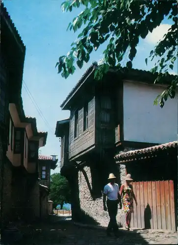 Postcard Nessebar Несебър Straßenpartie 1970