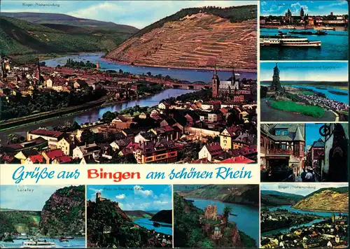 Bingen Rhein Stadtteilansichten Sonderstempel Staatsbesuch Kaiser  Japan 1971