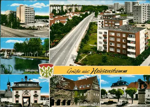 Ansichtskarte Heusenstamm MB: Neubaugebiete Bastenwald 1975