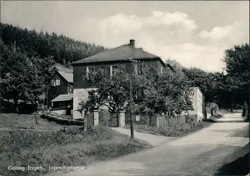 Ansichtskarte Geising-Altenberg (Erzgebirge) Jugenherberge - Straße 1960