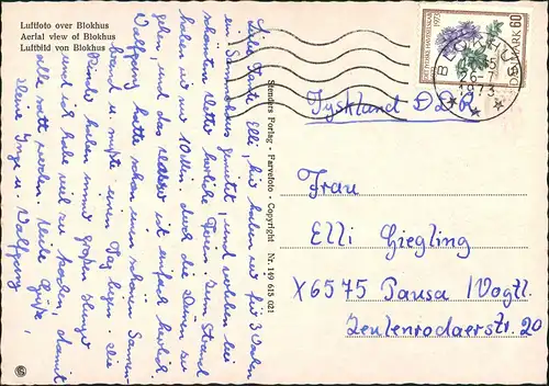 Postcard Blokhus Luftbild 1973