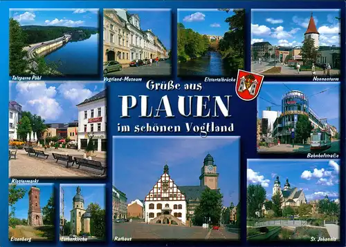 Plauen (Vogtland) Mehrbild-AK mit Talsperre,  Bahnhofstr. uvm. 2005
