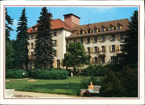 Ansichtskarte Bad Brambach Sanatorium Joliot Curie DDR Postkarte 1989