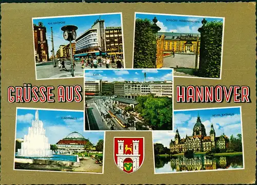 Hannover Kröpcke City Sonderstempel Grundsteinlegung Postcheckamt 1970