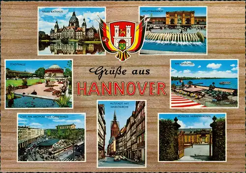 Ansichtskarte Hannover Ansichten Sonderstempel - Randstücke Briefmarken 1970
