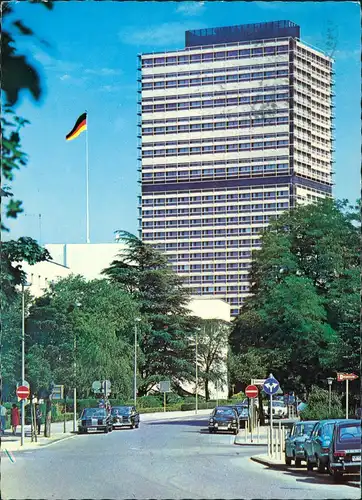 Ansichtskarte Bonn Büro-Hochhaus des Bundestages Mercedes Benz 1973