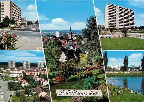 Ansichtskarte Sindelfingen Mehrbild: Neubaugebiet, Hochhäuser 1979