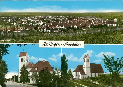 Ansichtskarte Haltingen 3 Bild: Stadt, Kirche 1972