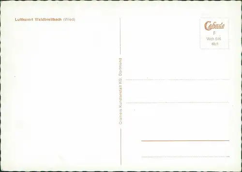 Ansichtskarte Waldbreitbach Stadtpartie 1965