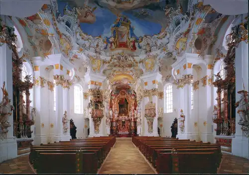 Ansichtskarte Steingaden Wies (Wieskirche) - Innen 2000