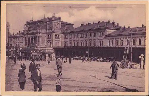 Postcard Brünn Brno Partie am Bahnhof gel Feldpost WK2 1941