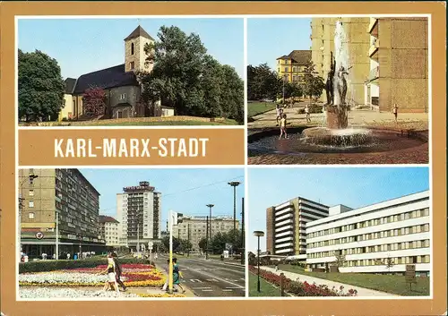 Chemnitz Johanniskirche Plastik Jugend Mühlenstraße, Ernst-Thälmann-Straße 1988