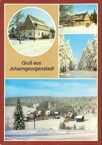 Johanngeorgenstadt Gaststätte Grenzland-Baude Sauschwemme, Aussichtsturm  1987