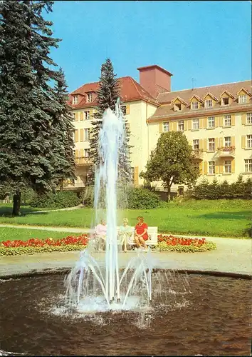 Ansichtskarte Bad Brambach Sanatorium Joliot-Curie-Haus 1981/1985