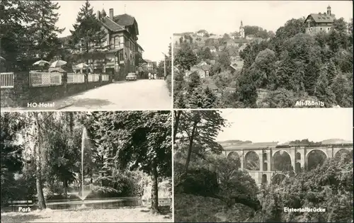 Ansichtskarte Jößnitz-Plauen (Vogtland) Ho Hotel, Stadt, Park 1969