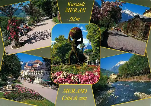 Cartoline Meran Merano Umland-Ansichten Mehrbild-AK Südtirol 1980