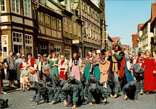 Ansichtskarte Hameln Rattenfängerspiele - Straße 1969