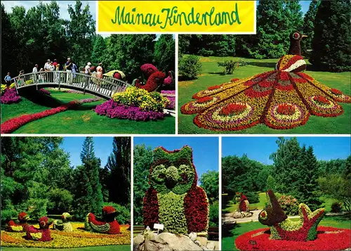 Ansichtskarte Konstanz Insel Mainau Blumentiere im Kinderland 1981