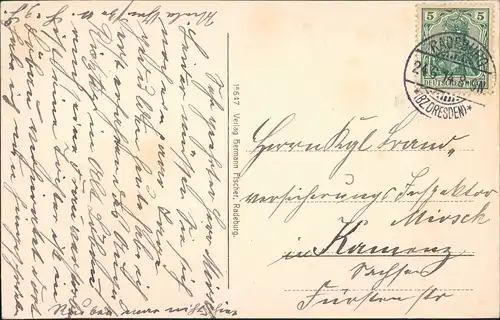 Ansichtskarte Radeburg Gaswerk b Dresden 
1914