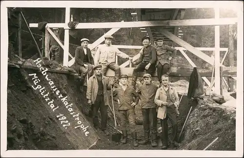 Foto Mühlbach-Müglitztal Hochwasserkatastrophe 1927 Privatfoto