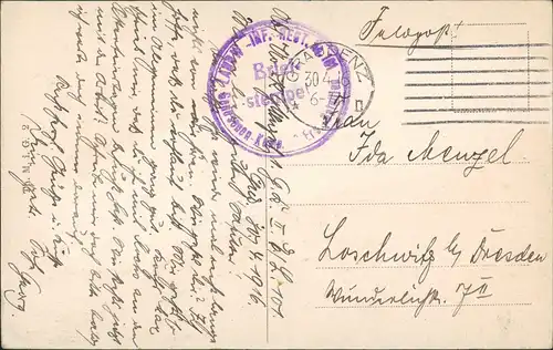 Postcard Graudenz Grudziądz Schloßberg, Villa gel. Feldpost 1916