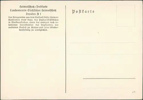 Ansichtskarte Markneukirchen Paulus Schlößchen 1928