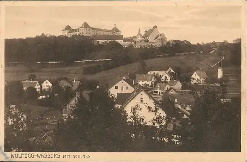 Ansichtskarte Wassers-Wolfegg Stadtpartie 1927